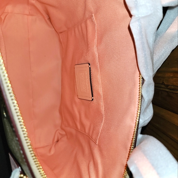 COACH Zip Top Tote In Signature Canvas - Picture 6 of 6